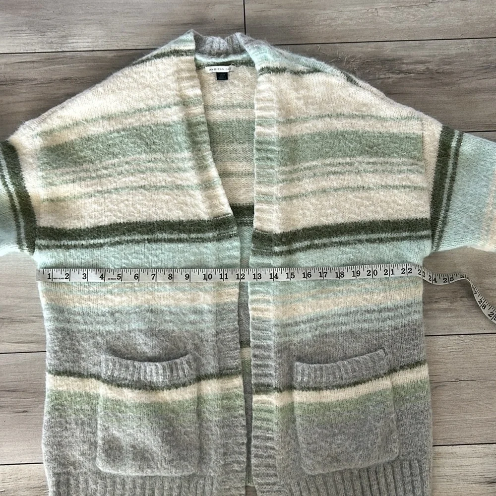American Eagle striped open front cardigan sweater size small
